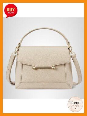 Vegan Leather Crossbody Bag with Top Handle and Adjustable Strap